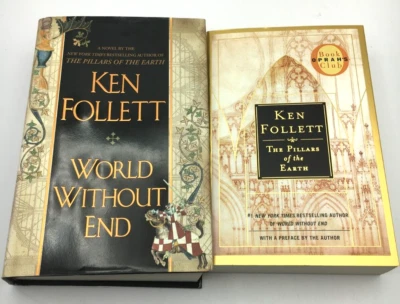 2 романа Кена Фоллетта «Мир без конца» в твердом переплете «Столбы Земли» в мягкой обложке - Изображение 1 из 4