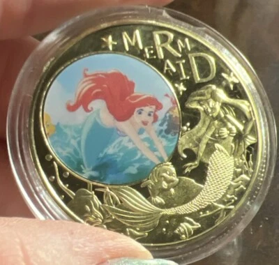 Moneda conmemorativa chapada en oro La Sirenita 1989 Foto 1 de 3