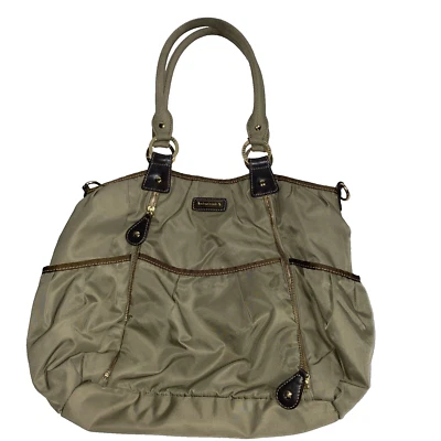 Storksak London Olivia Marrón Nylon 10 Bolsas Bolso de Hombro Pañales 3 Bolsillos con Cremallera Foto 1 de 4