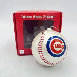 TESOROS ESCOCESES CACHORROS CHICAGO VIDRIO SOPLADO ADORNO DE BÉISBOL 3" - Imagen 1 de 21