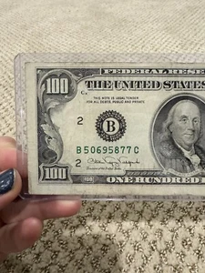 Series 1990 $100 Bill- Double 77, Uncut On Every Side - Picture 1 of 6
