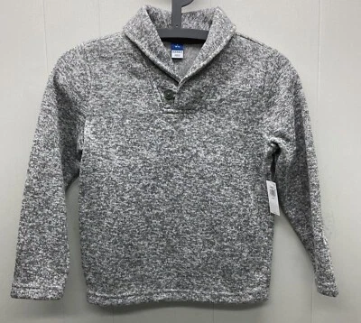 Nuevo con etiquetas Suéter de cuello chal moteado gris marino antiguo para niños - Talla S 6-7, XL 14-16 Foto 1 de 4