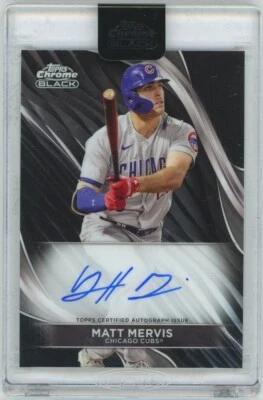 2024 Topps Chrome Black #CBA-MME Matt Mervis Chrome Black Autographs - Image 1 of 2