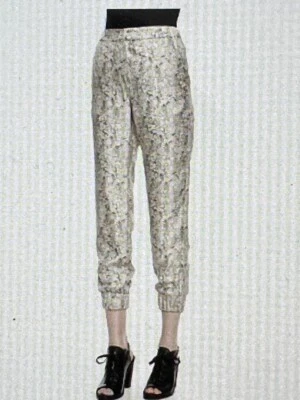 Rag & Bone Alfred Printed Cropped Floral Print Silk Trousers Pants Sz 2 - Image 1 of 4