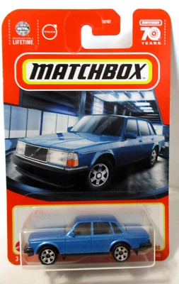 Matchbox serie 1-100 # 99 1983 Volvo 240 azul escala 1/64 fundido a presión Foto 1 de 4