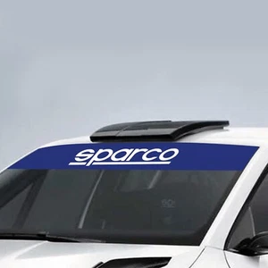 Front / Rear Car Windshield Adhesive Sunshade Band - Sparco ✔ - Picture 1 of 13