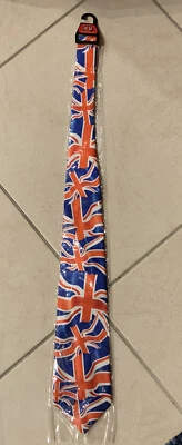 Multi Flag Great Britain UK United Kingdom Union Jack Souvenir men's tie Elgate - Image 1 of 4