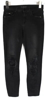 7 For All Mankind Women's Jeans W24 Ripped Distressed Slim Fit Stretch Zip — 第 1/4 张图片