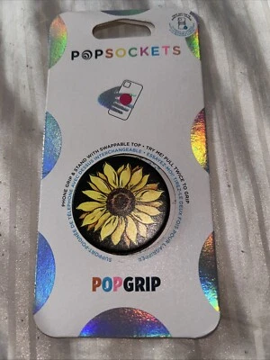 POPSOCKETS POPGRIP Phone Grip & Stand Swappable Top in Sunnyside Sunflower Swipe - Image 1 of 4