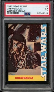 1977 Star Wars Wonder Bread #9 Chewbacca PSA 5 *d3