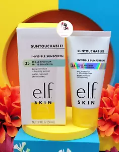 e.l.f. Protezione solare invisibile intoccabile per la pelle + primer SPF 35 1,69 once scadenza 08/2025 - Foto 1 di 4