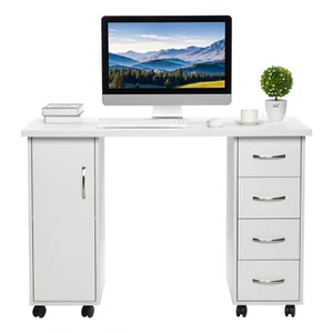 Mesa de manicura para uñas salón de belleza técnico estación de computadora escritorio cajón de almacenamiento - Imagen 1 de 12
