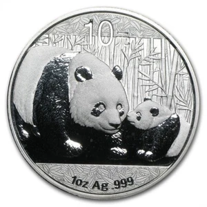 China 10 Yuan Panda 2011 1 oz .999 Silver Coin - Picture 1 of 2