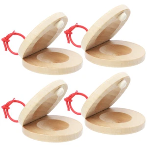 4 Pcs Kids Instruments 4Pcs Castanets Children's Percussion Music - Picture 1 of 12