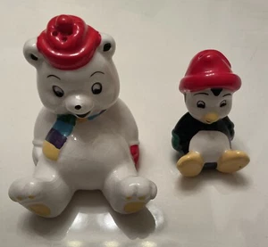 Cappello e sciarpe orso polare e pinguino scuoti sale e pepe - Foto 1 di 6