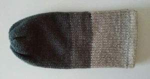 Reversible 2 in 1 Double Knit Brown/Gray Rasta Tam Beanie -One Size-PREMLUXESOFT - Picture 1 of 4