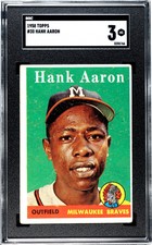 1958 Topps #30 Hank Aaron HOF SGC 3