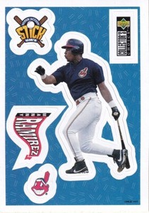 1997 Collector's Choice Manny Ramirez NNO   Cleveland Indians Stick'Ums Retail
