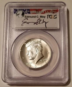 2014 D Argento Kennedy Mezzo Dollaro MS70 PCGS FS 50° Anniversario Moy Firmato - Foto 1 di 2
