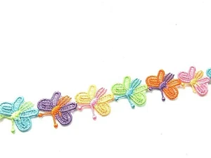 12/24 Pack Guipure Lace Trim Butterflies 25 mm Motif Sew On Applique - Picture 1 of 4