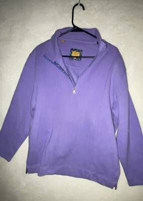 Robert Talbott Carmel Collection Purple Cotton Quarter Zip Sweater XL Men’s - Image 1 of 4