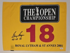 Gary Player Signed Auto Open Championship Pin Flag w/59 68 74 PGA Tour JSA - Picture 1 of 1