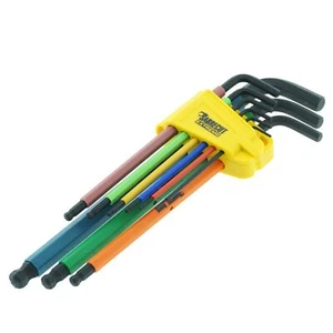 Juego de teclas métricas SabreCut Pro extra largo HEX Allen color mixto 9 piezas agarre suave - Imagen 1 de 6