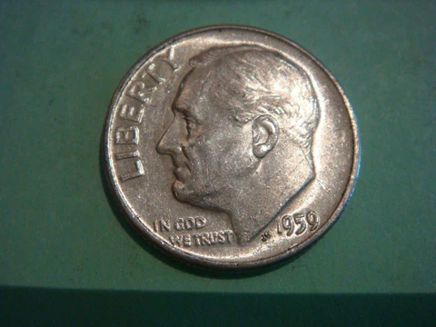 1959 P Roosevelt Dime Key Date Silver - UNC nice dime Cover