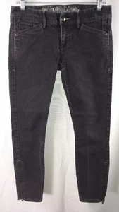 Express Jeans Crop Jean Legging Zelda Slim Fit Ultra Low Rise Women's 4 Zip Calf - Picture 1 of 10