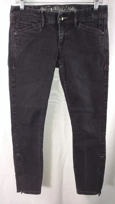 Express Jeans Crop Jean Legging Zelda Slim Fit Ultra Low Rise Women's 4 Zip Calf - Image 1 of 4