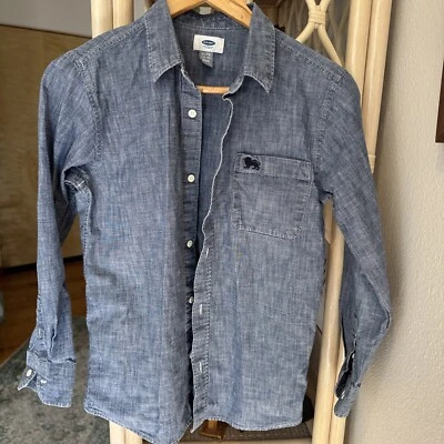 Old Navy Boys XL 14–16 Denim Button Up Long Sleeve ￼ - Image 1 of 4