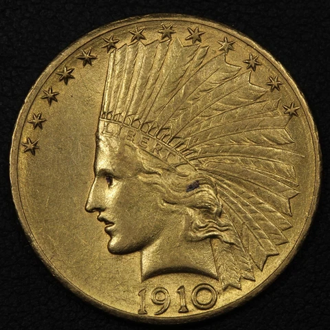 1910 D $10 Ten Dollar Indian Head Gold Eagle Cover