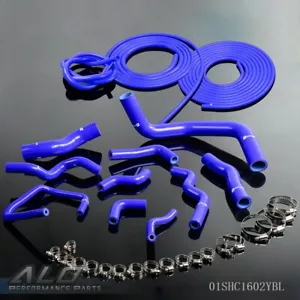Blue Fit For Nissan Silvia 200SX 240SX S13 S14 S15 Silicone Radiator Vacuum Hose - Picture 1 of 12