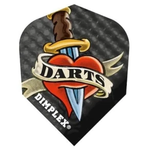 Harrows Dimplex Standard Dart Flights Dagger in Heart 3er Set