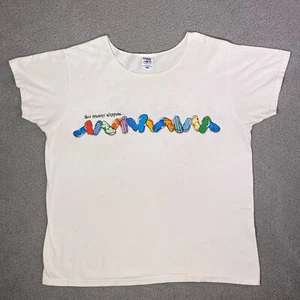 Crazy Shirt Flip Flop Funny Hawaiian Shirt Women's XL Extra Large White Retro - Picture 1 of 13