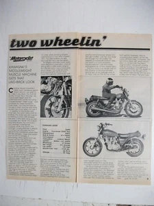 1978 KAWASAKI 650SR USA MAGAZINE BRIEF PREVIEW & RIDE ARTICLE - Picture 1 of 1