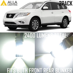 AllaLighting Front Rear Turn Signal Blinker/Brake Light White LED Bulb forNissan - Bild 1 von 8