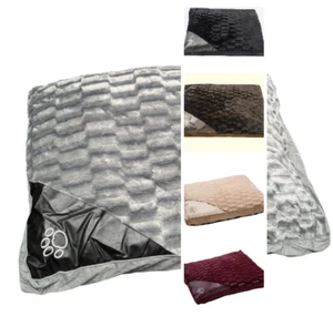 Cama grande de lujo para mascotas diseño estampado de patas tamaño 70 x 90 cm elección de colores - Imagen 1 de 11