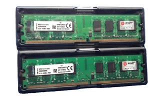 KIT 2 MEMORIE RAM KINGSTON 2 X 2 GB (4GB) DDR2 667 MHz - 1,8 V DIMM PC2 DESKTOP - Imagen 1 de 5