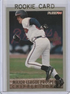 CHIPPER JONES Atlanta Brave MINOR LEAGUE PROSPECTS ROOKIE CARD Fleer Baseball RC - Bild 1 von 2