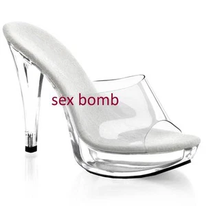 Sexy Zuecos Sandalias Transparente Tacón Plataforma 13 Desde 35 Al 44 Fashion - Imagen 1 de 1