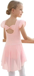 Dance Ballet Leotard for Toddler Girls Ballerina Dresses Outfit Back Bow Flut - Picture 1 of 7
