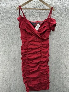 Vestido Torrid x Marilyn Monroe para mujer 10 rojo fuera del hombro acanalado ceñido al cuerpo-C - Imagen 1 de 13