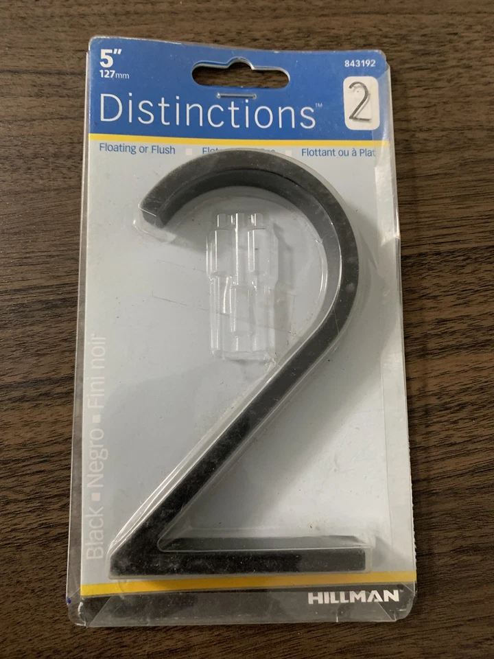 Distinciones Negro Montaje Flotante Casa 5 Pulgadas Número 2 Foto 1 de 1