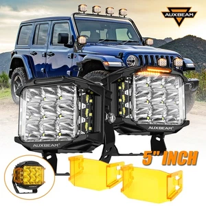 AUXBEAM 2X 5" LED Light Pods Driving Lights Side Shooter DRL For Hummer H2 H3T - Picture 1 of 12