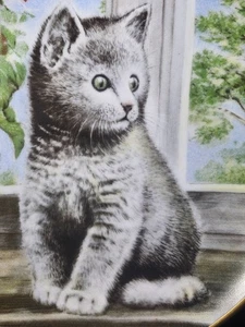 De colección 1993 Wanteller Kaiser Porcellan Jungerkatzen Kitten #1, gris atigrado, nuevo/como nuevo - Imagen 1 de 6