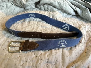 Pebble Beach Golf Links Marineblau Canvas/Leder Gürtel - Herrengröße - Bild 1 von 5