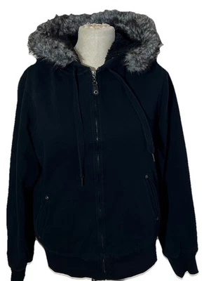 Chaqueta para mujer Green Tea negra forrada de piel sintética talla M mezcla de algodón Foto 1 de 4