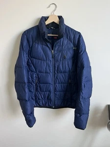 Spyder Mens Down Puffer Coat Jacket Blue Full Zup Winter Jacket Small $150+ Ski - Picture 1 of 5
