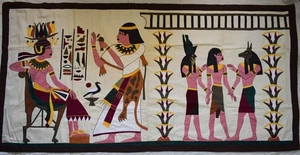 Handmade quilt-patchwork quilt-wall hanging tapestry-Egyptian tapestry-wall art - Picture 1 of 13